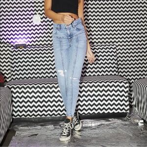 Revice French Kiss Distressed Skinny Jeans Size 26